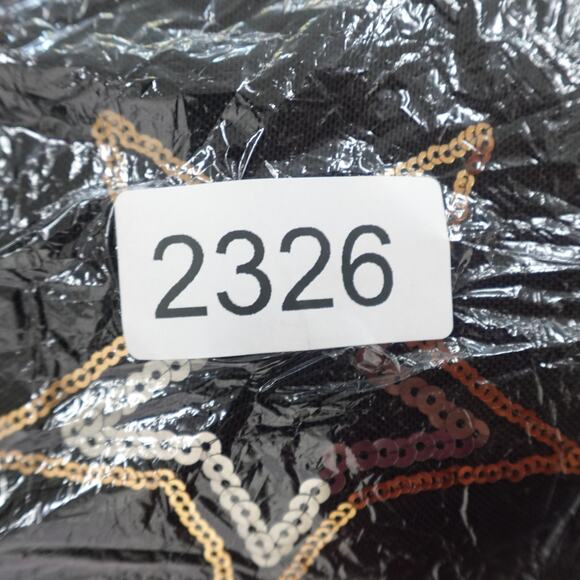 Vince Camuto Black Long Sleeve Mesh Dress with Sequin Stars Women's Size 10 - Picture 10 of 10